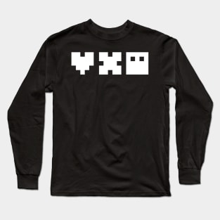 Love Death and Robots Title Pixel Emojis Long Sleeve T-Shirt